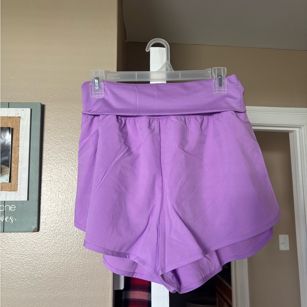 Zenana Outfitters Lavender Athletic Shorts